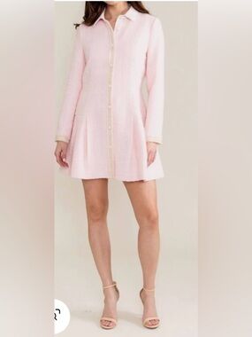 NEW SEDGE macy mini dress in light pink size medium NWT